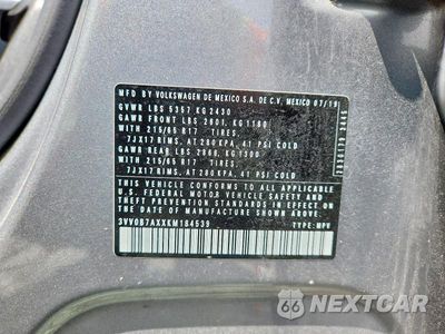 Zdjęcie 13 z 13 samochodu: 2019 VOLKSWAGEN TIGUAN S VIN:3VV0B7AXXKM184539 - miniatura