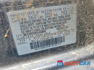 Zdjęcie 13 z 13 samochodu: 2024 NISSAN VERSA S VIN:3N1CN8DV6RL843593 - miniatura