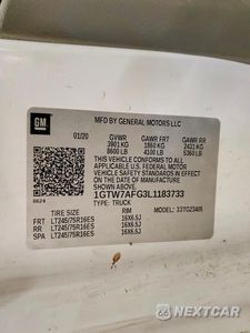Zdjęcie 13 z 13 samochodu: 2020 GMC SAVANA G2500 VIN:1GTW7AFG3L1183733 - miniatura
