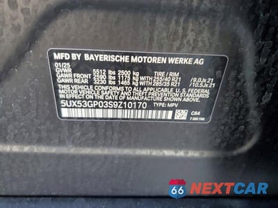 Zdjęcie 13 z 13 samochodu: 2025 BMW X3 30 XDRIVE VIN:5UX53GP03S9Z10170 - miniatura