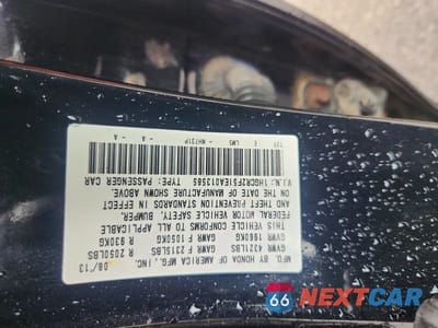 Zdjęcie 13 z 13 samochodu: 2014 HONDA ACCORD SPORT VIN:1HGCR2F51EA013585 - miniatura