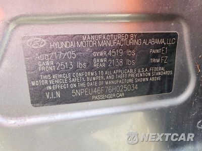 Zdjęcie 12 z 12 samochodu: 2006 HYUNDAI SONATA GLS V6 VIN:5NPEU46F76H025034 - miniatura