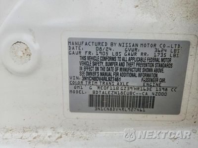 Zdjęcie 12 z 12 samochodu: 2024 NISSAN VERSA S VIN:3N1CN8DV4RL927461 - miniatura
