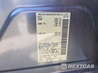 Zdjęcie 12 z 12 samochodu: 2015 NISSAN LEAF S VIN:1N4AZ0CP9FC317274 - miniatura