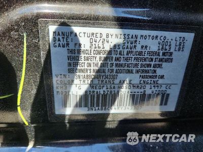 Zdjęcie 12 z 12 samochodu: 2024 NISSAN SENTRA SV VIN:3N1AB8CV4RY343307 - miniatura
