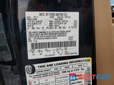 Zdjęcie 12 z 12 samochodu: 2011 FORD F150 SUPERCREW VIN:1FTFW1ET6BKE15509 - miniatura