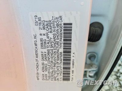 Zdjęcie 13 z 13 samochodu: 2019 HONDA ACCORD LX VIN:1HGCV1F17KA075295 - miniatura