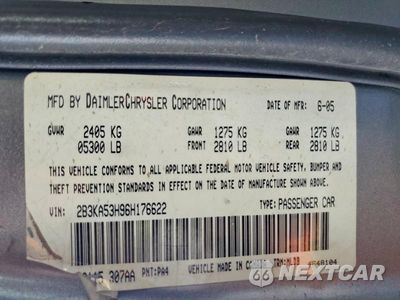 Zdjęcie 12 z 12 samochodu: 2006 DODGE CHARGER R/T VIN:2B3KA53H96H176622 - miniatura