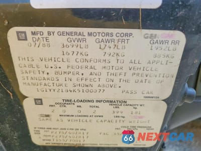Zdjęcie 12 z 12 samochodu: 1989 CHEVROLET CORVETTE VIN:1G1YY2184K5100077 - miniatura