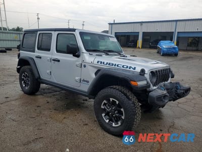 Czwarte zdjęcie samochodu z boku: 2024 JEEP WRANGLER RUBICON 4XE VIN:1C4RJXR68RW276716 - miniatura
