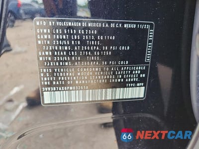 Zdjęcie 13 z 13 samochodu: 2023 VOLKSWAGEN TIGUAN SE VIN:3VV3B7AX6PM032519 - miniatura