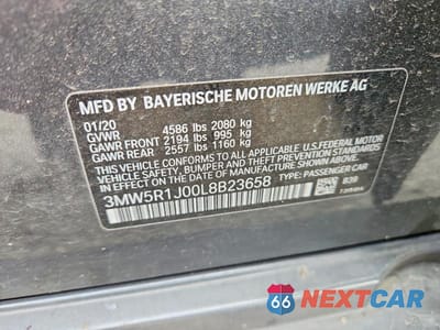 Zdjęcie 13 z 13 samochodu: 2020 BMW 330I VIN:3MW5R1J00L8B23658 - miniatura