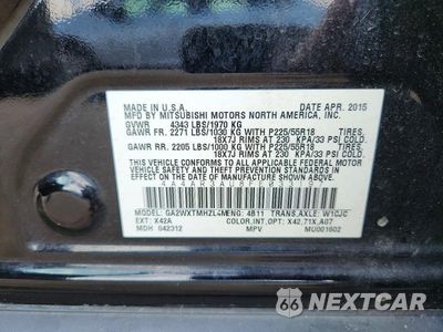 Zdjęcie 12 z 12 samochodu: 2015 MITSUBISHI OUTLANDER SPORT ES VIN:4A4AR3AU8FE033197 - miniatura