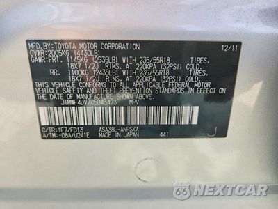 Zdjęcie 14 z 14 samochodu: 2012 TOYOTA RAV4 SPORT VIN:JTMWF4DV7C5043473 - miniatura