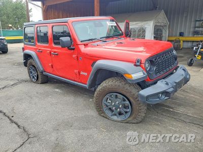Czwarte zdjęcie samochodu z boku: 2025 JEEP WRANGLER SPORT 4XE VIN:1C4RJXN64SW611109 - miniatura