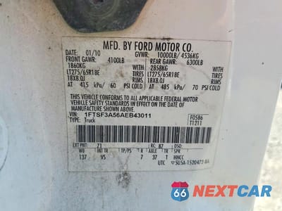Zdjęcie 12 z 12 samochodu: 2010 FORD F350 SUPER DUTY VIN:1FTSF3A56AEB43011 - miniatura
