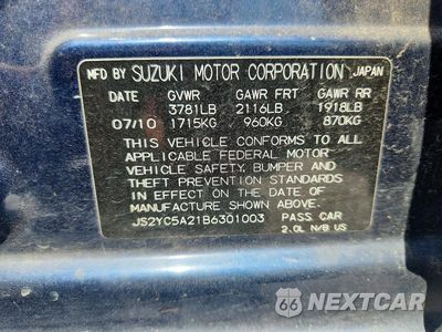 Zdjęcie 12 z 12 samochodu: 2011 SUZUKI SX4 LE VIN:JS2YC5A21B6301003 - miniatura