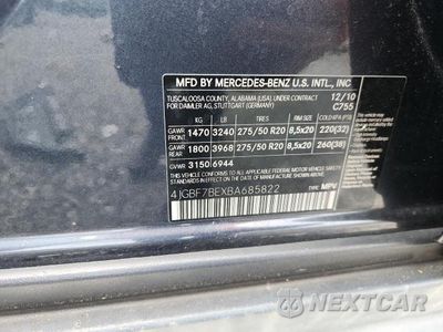 Zdjęcie 13 z 13 samochodu: 2011 MERCEDES-BENZ GL 450 4MATIC VIN:4JGBF7BEXBA685822 - miniatura