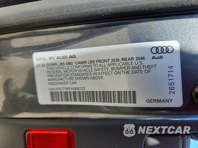 Zdjęcie 12 z 12 samochodu: 2023 AUDI A5 PREMIUM PLUS 45 VIN:WAUFACF56PA068722 - miniatura
