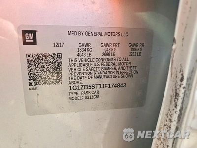 Zdjęcie 12 z 12 samochodu: 2018 CHEVROLET MALIBU LS VIN:1G1ZB5ST0JF174843 - miniatura