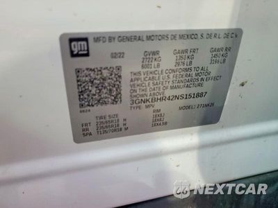 Zdjęcie 14 z 14 samochodu: 2022 CHEVROLET BLAZER 2LT VIN:3GNKBHR42NS151887 - miniatura