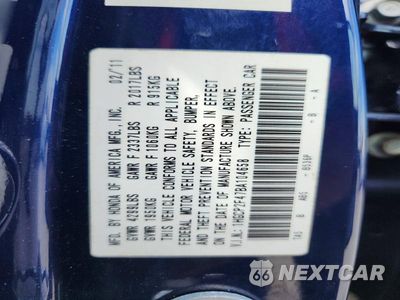 Zdjęcie 12 z 12 samochodu: 2011 HONDA ACCORD LXP VIN:1HGCP2F47BA104658 - miniatura