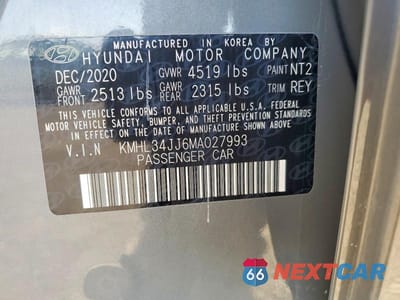 Zdjęcie 12 z 12 samochodu: 2021 HYUNDAI SONATA HYBRID SEL VIN:KMHL34JJ6MA027993 - miniatura
