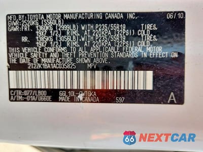 Zdjęcie 13 z 13 samochodu: 2010 LEXUS RX 350 VIN:2T2ZK1BA1AC035825 - miniatura