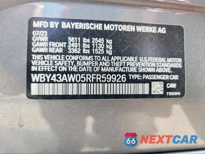 Zdjęcie 12 z 12 samochodu: 2024 BMW I4 EDRIVE 35 VIN:WBY43AW05RFR59926 - miniatura