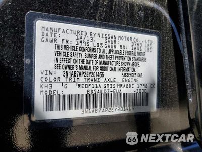 Zdjęcie 13 z 13 samochodu: 2014 NISSAN SENTRA SV VIN:3N1AB7AP2EY201465 - miniatura