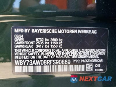 Zdjęcie 12 z 12 samochodu: 2024 BMW I4 EDRIVE 40 VIN:WBY73AW08RFS90869 - miniatura