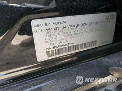 Zdjęcie 13 z 13 samochodu: 2019 AUDI A8 L VIN:WAU8DAF83KN005240 - miniatura