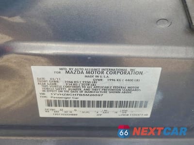 Zdjęcie 12 z 12 samochodu: 2011 MAZDA 6 I VIN:1YVHZ8CH7B5M26597 - miniatura
