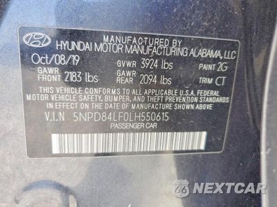 Zdjęcie 13 z 13 samochodu: 2020 HYUNDAI ELANTRA SEL VIN:5NPD84LF0LH550615 - miniatura