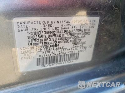 Zdjęcie 12 z 12 samochodu: 2021 NISSAN VERSA SV VIN:3N1CN8EV4ML810664 - miniatura