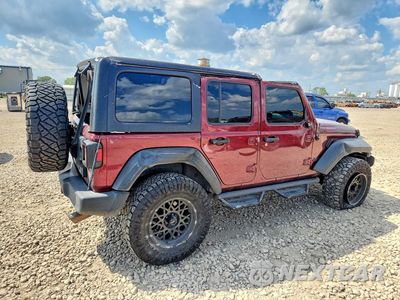 Trzecie zdjęcie samochodu z tyłu: 2021 JEEP WRANGLER UNLIMITED SPORT VIN:1C4HJXDN7MW801476 - miniatura