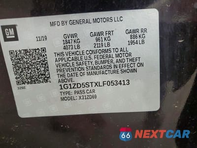 Zdjęcie 12 z 12 samochodu: 2020 CHEVROLET MALIBU LT VIN:1G1ZD5STXLF053413 - miniatura