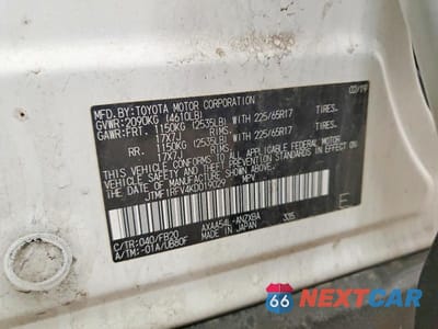 Zdjęcie 14 z 14 samochodu: 2019 TOYOTA RAV4 LE VIN:JTMF1RFV4KD019029 - miniatura