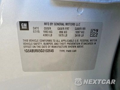 Zdjęcie 12 z 12 samochodu: 2016 CADILLAC ATS LUXURY VIN:1G6AB5RX5G0102645 - miniatura