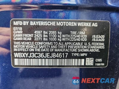 Zdjęcie 13 z 13 samochodu: 2018 BMW X2 SDRIVE28I VIN:WBXYJ3C36JEJ84617 - miniatura