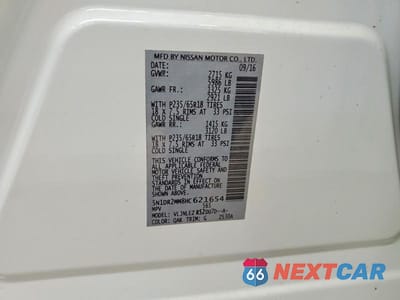 Zdjęcie 13 z 13 samochodu: 2017 NISSAN PATHFINDER SV VIN:5N1DR2MM8HC621654 - miniatura