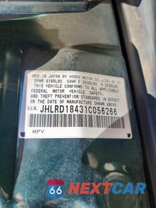 Zdjęcie 14 z 14 samochodu: 2001 HONDA CR-V LX VIN:JHLRD18431C056266 - miniatura