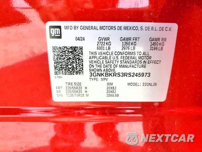 Zdjęcie 12 z 12 samochodu: 2024 CHEVROLET BLAZER RS VIN:3GNKBKRS3RS245973 - miniatura