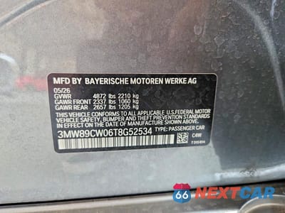 Zdjęcie 12 z 12 samochodu: 2026 BMW 330XI VIN:3MW89CW06T8G52534 - miniatura