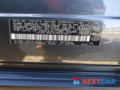 Zdjęcie 12 z 12 samochodu: 2007 LEXUS LS 460L VIN:JTHGL46F475004671 - miniatura