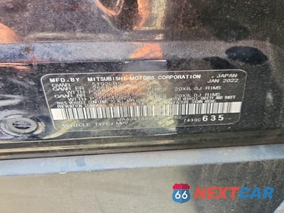Zdjęcie 13 z 13 samochodu: 2022 MITSUBISHI OUTLANDER ES VIN:JA4J4TA89NZ064162 - miniatura