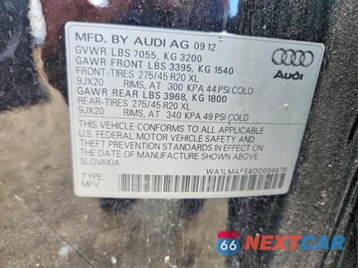 Zdjęcie 13 z 13 samochodu: 2013 AUDI Q7 PREMIUM PLUS VIN:WA1LMAFE8DD004879 - miniatura