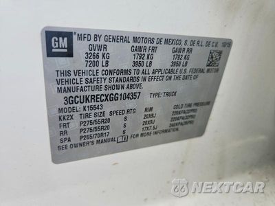 Zdjęcie 12 z 12 samochodu: 2016 CHEVROLET SILVERADO K1500 LT VIN:3GCUKRECXGG104357 - miniatura
