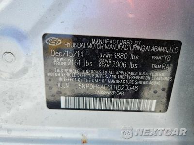 Zdjęcie 12 z 12 samochodu: 2015 HYUNDAI ELANTRA SE VIN:5NPDH4AE6FH623548 - miniatura