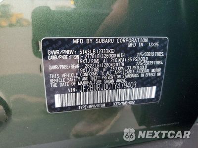 Zdjęcie 13 z 13 samochodu: 2026 SUBARU OUTBACK TOURING XT VIN:JF2BURJD0TY479403 - miniatura